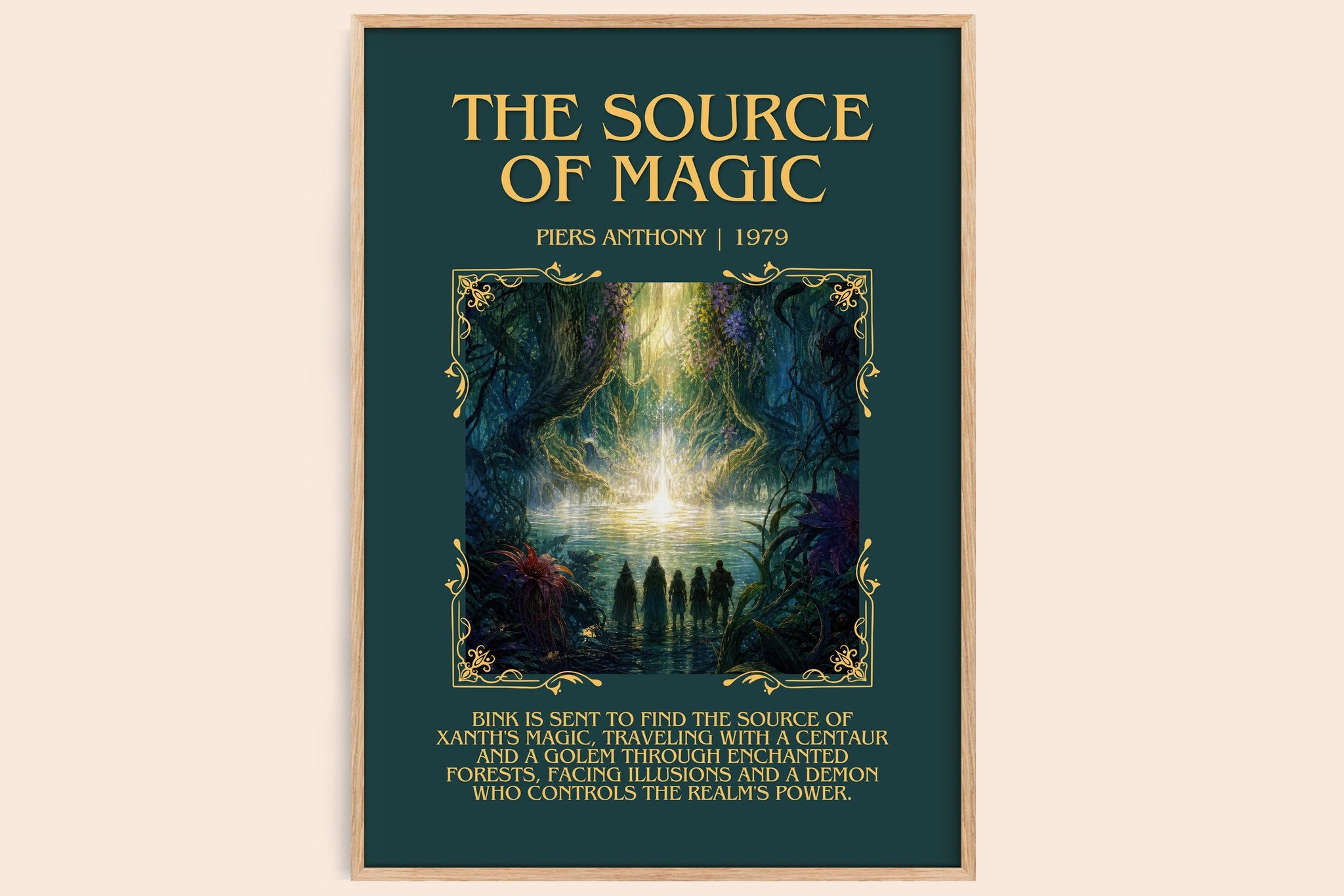 The Source of Magic Minimalist Book Poster by Piers Anthony