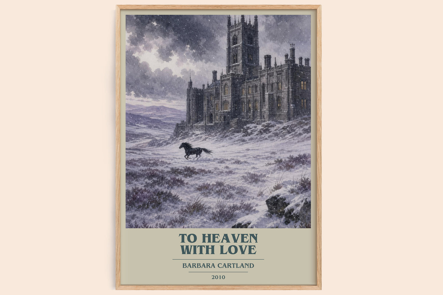 To Heaven With Love book cover book poster by Barbara Cartland – framed literary art print