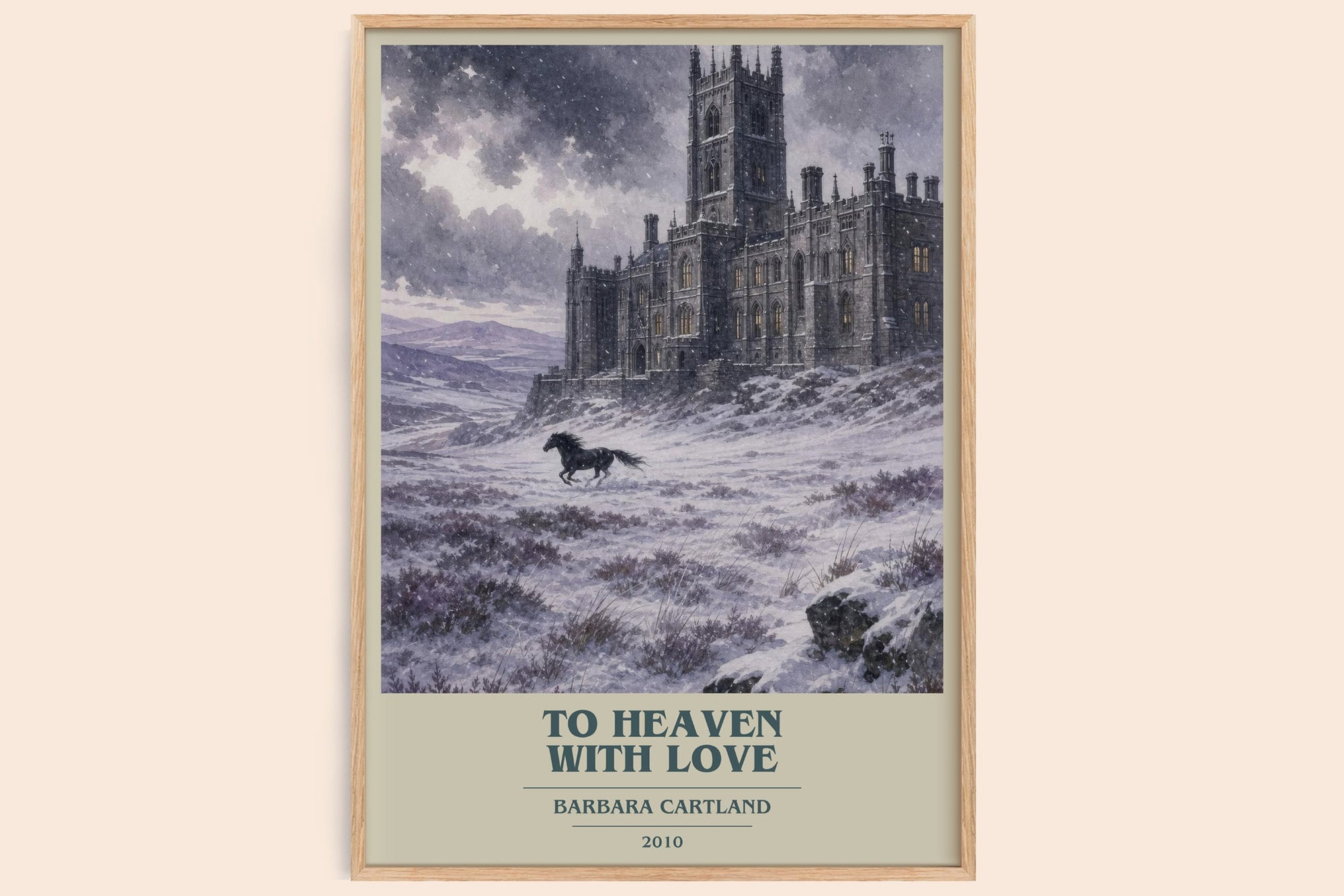 To Heaven With Love book cover book poster by Barbara Cartland – framed literary art print