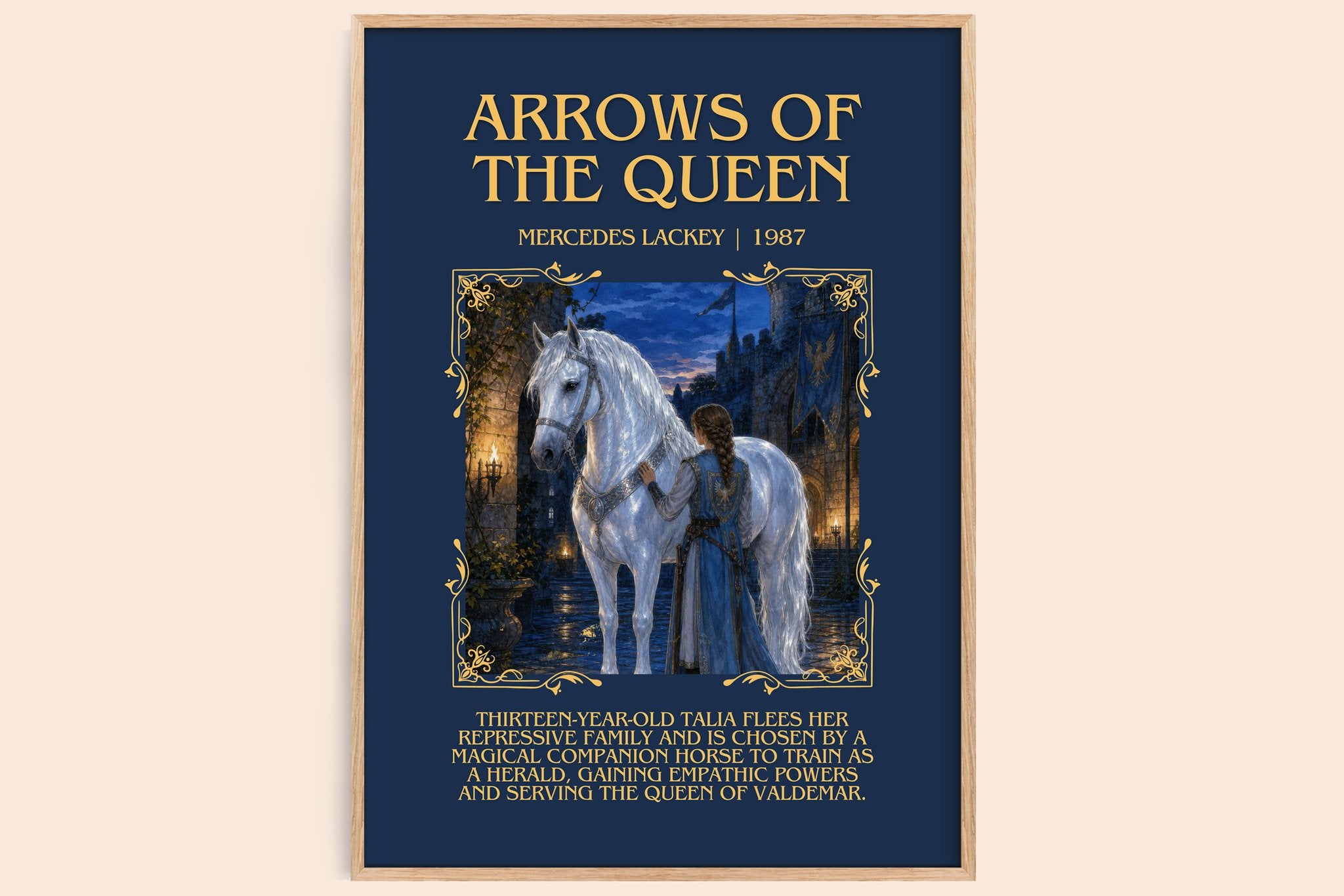 Arrows of the Queen Minimalist Book Poster by Mercedes Lackey