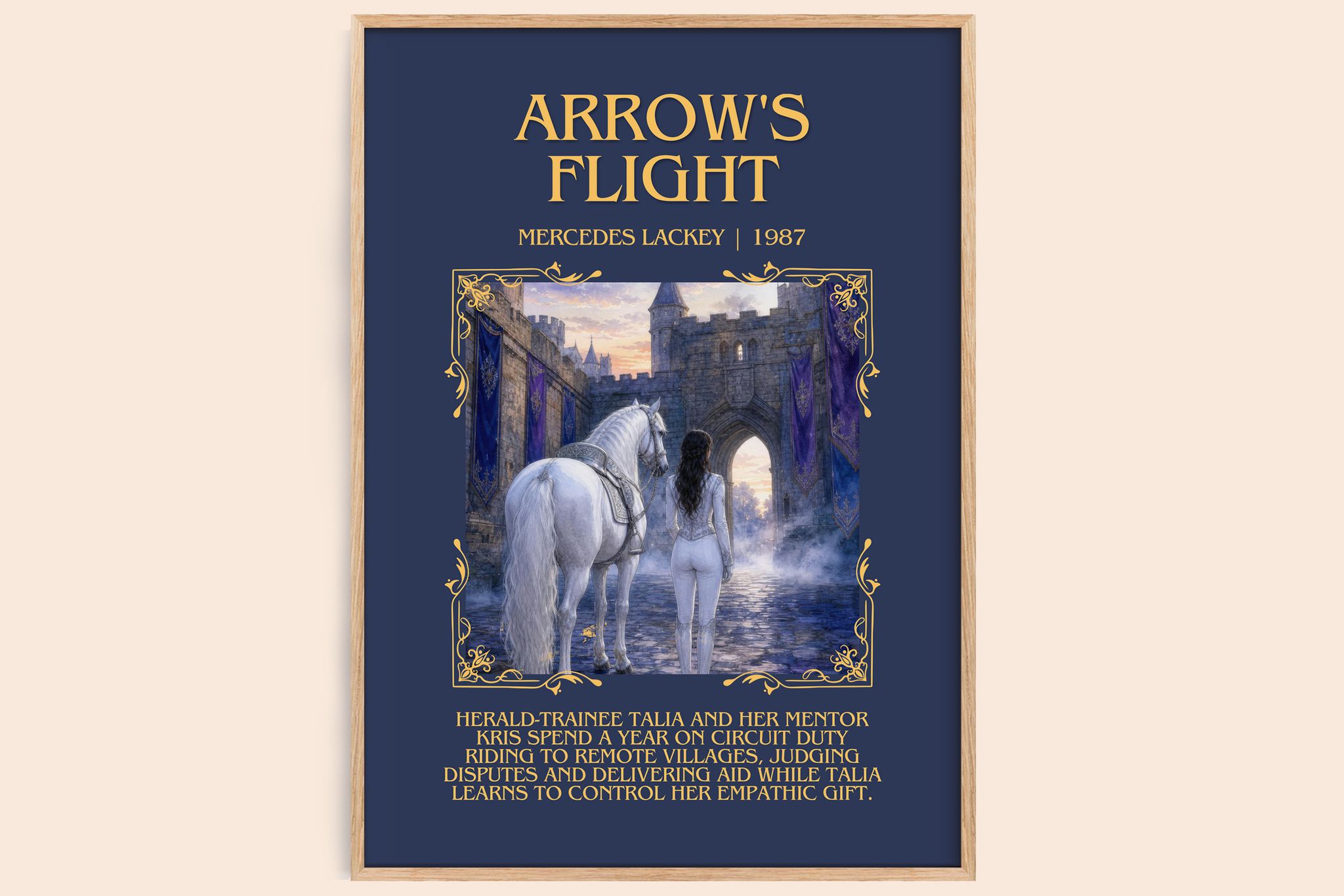 Arrow's Flight Minimalist Book Poster by Mercedes Lackey