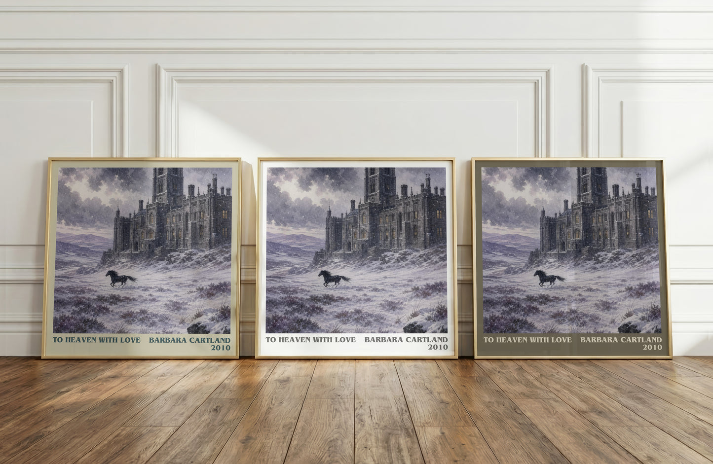 To Heaven With Love literary art print colour and style options – Barbara Cartland book art