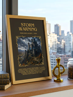Storm Warning Minimalist Book Poster by Mercedes Lackey – image 3
