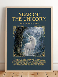 Year of the Unicorn Minimalist Book Poster by Andre Norton – image 2