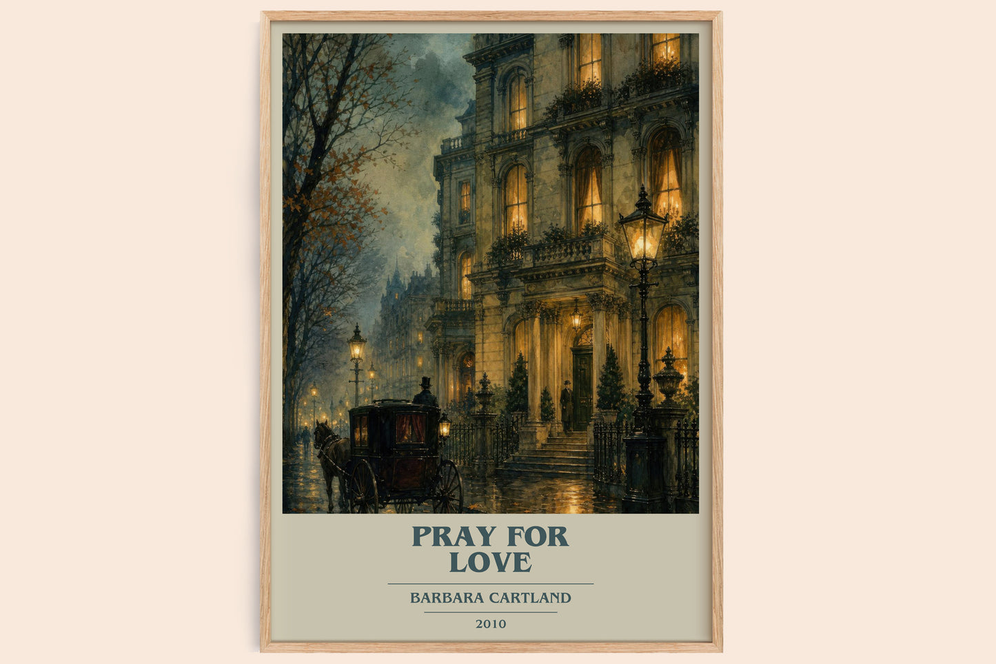 Pray For Love book cover book poster by Barbara Cartland – framed literary art print