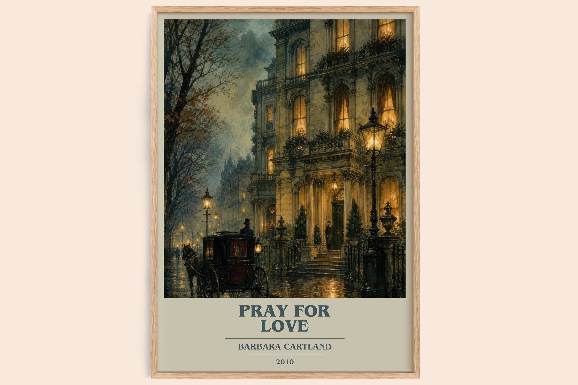 Pray For Love book cover book poster by Barbara Cartland – framed literary art print
