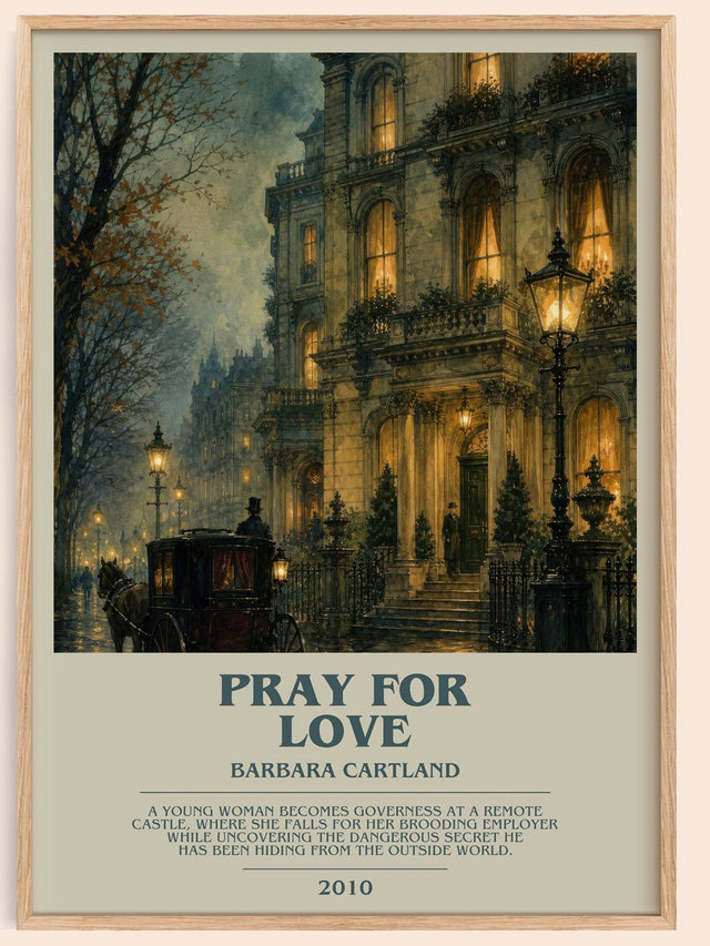 Pray For Love Bookish Wall Art by Barbara Cartland