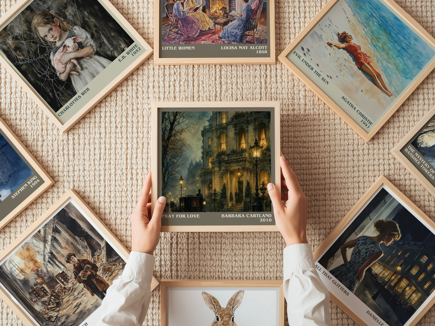 Pray For Love literary book poster framed on wall – romance wall art