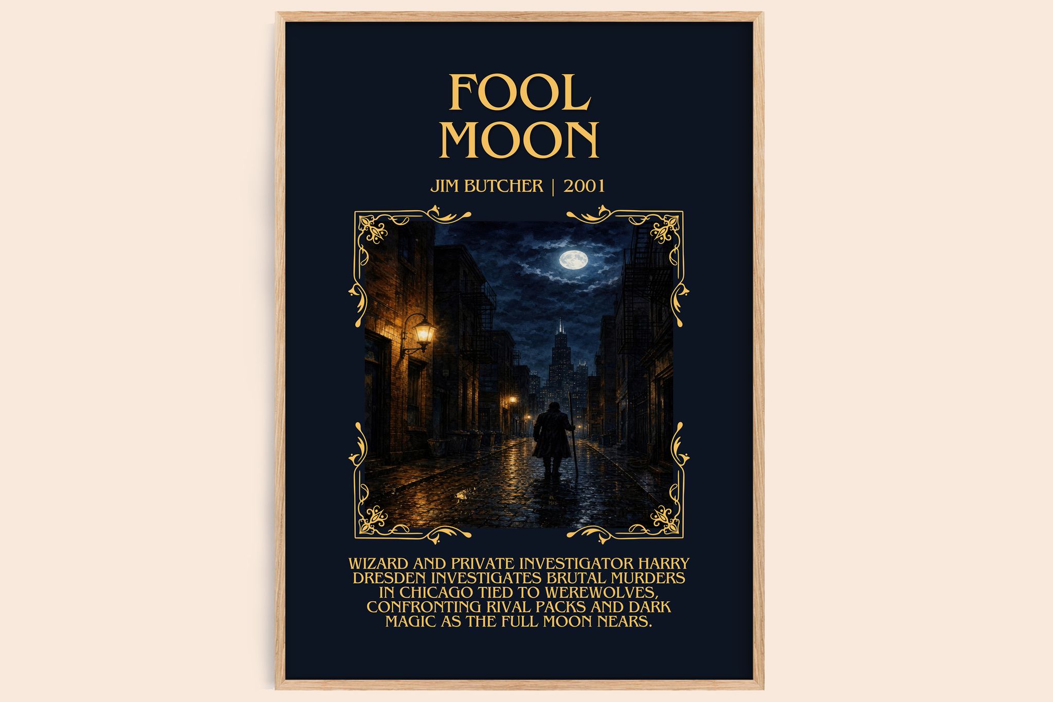 Fool Moon Minimalist Book Poster by Jim Butcher