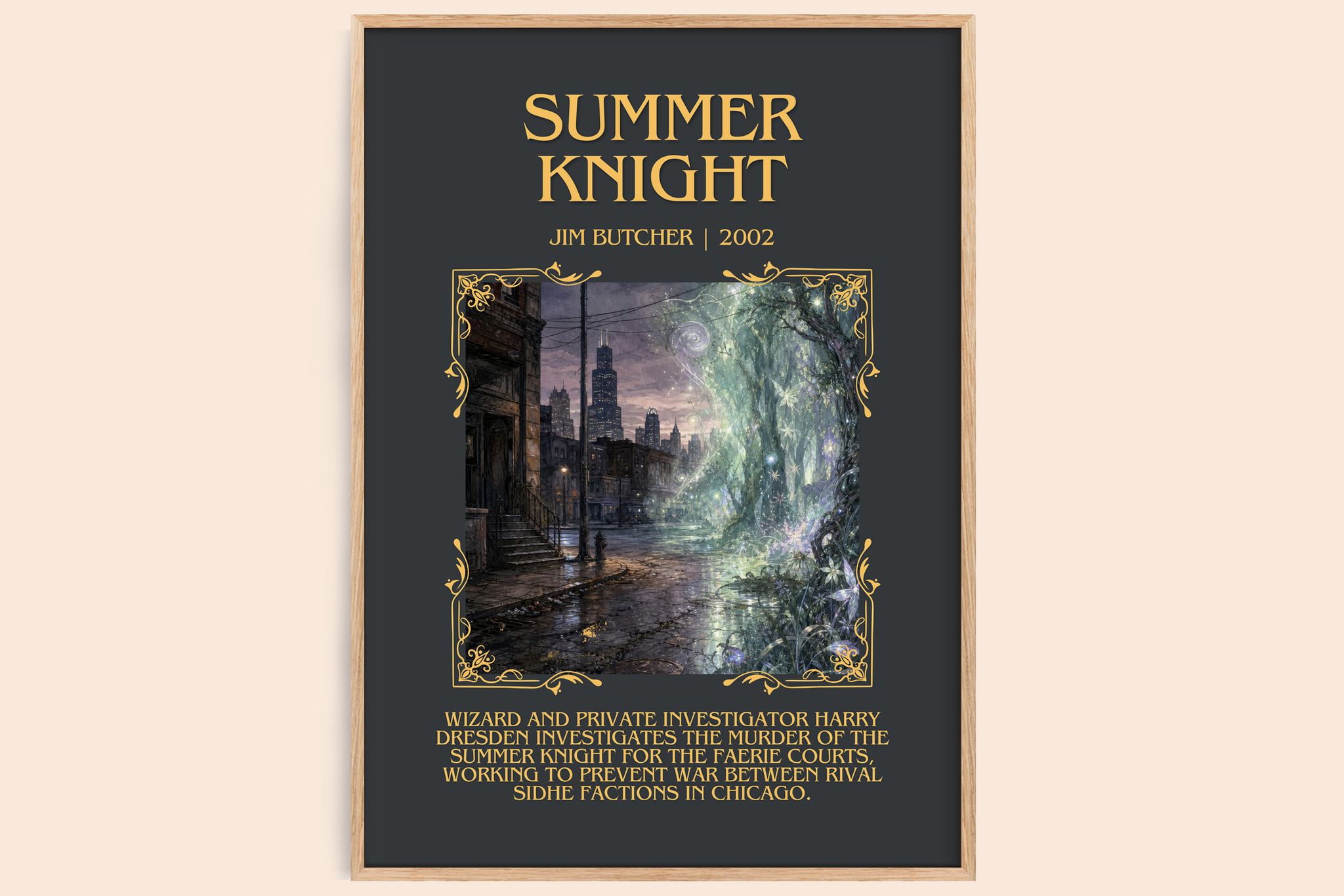 Summer Knight Minimalist Book Poster by Jim Butcher