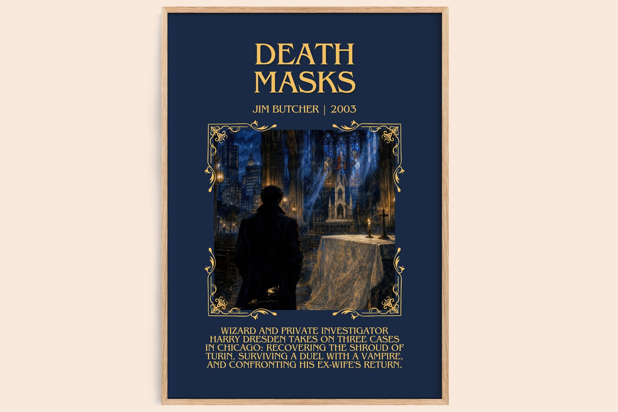 Death Masks Minimalist Book Poster by Jim Butcher