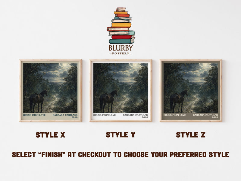 Hiding From Love literary print in frame leaning in hallway – romance wall art