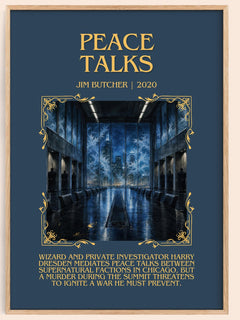 Peace Talks Minimalist Book Poster by Jim Butcher – image 1