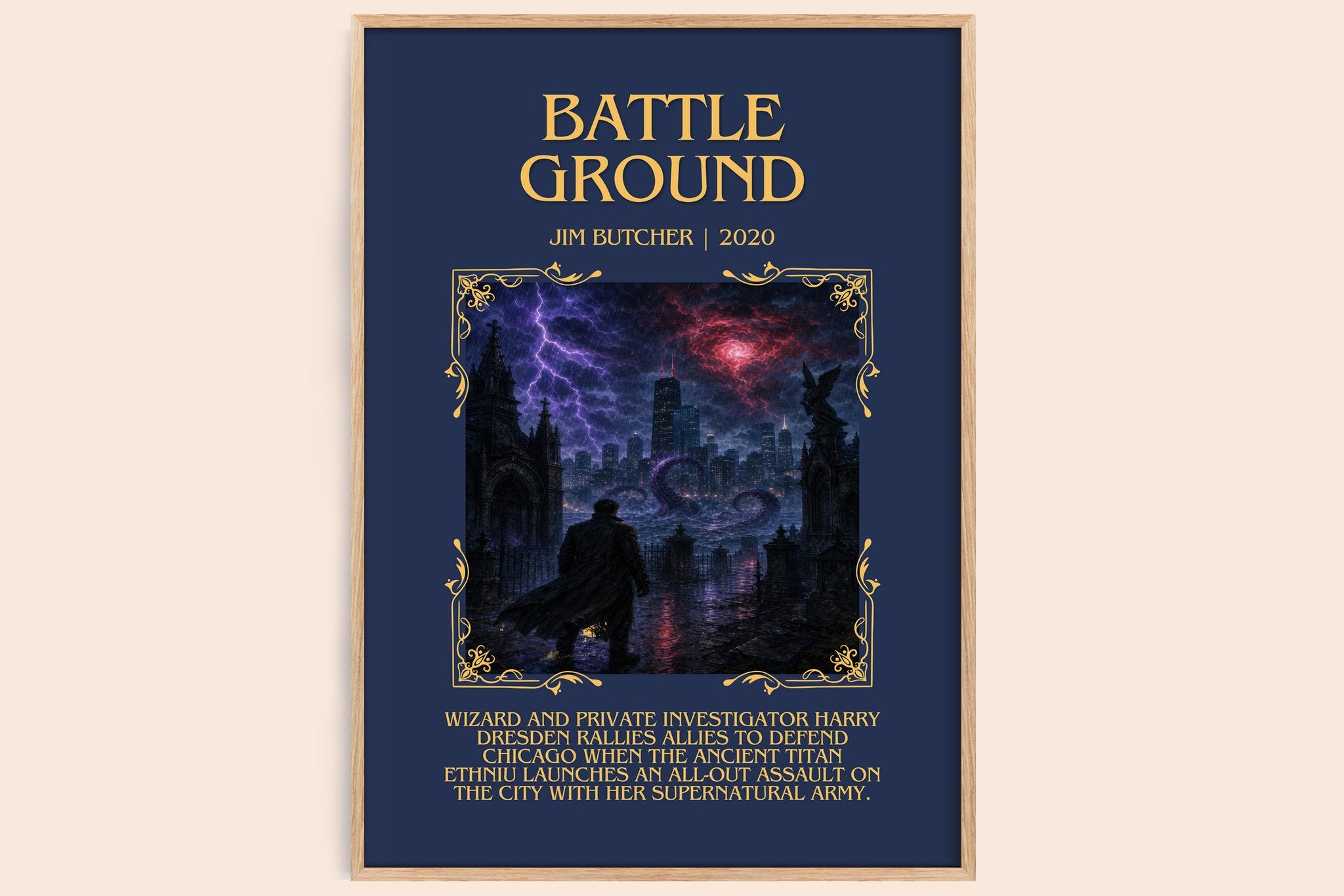 Battle Ground Minimalist Book Poster by Jim Butcher