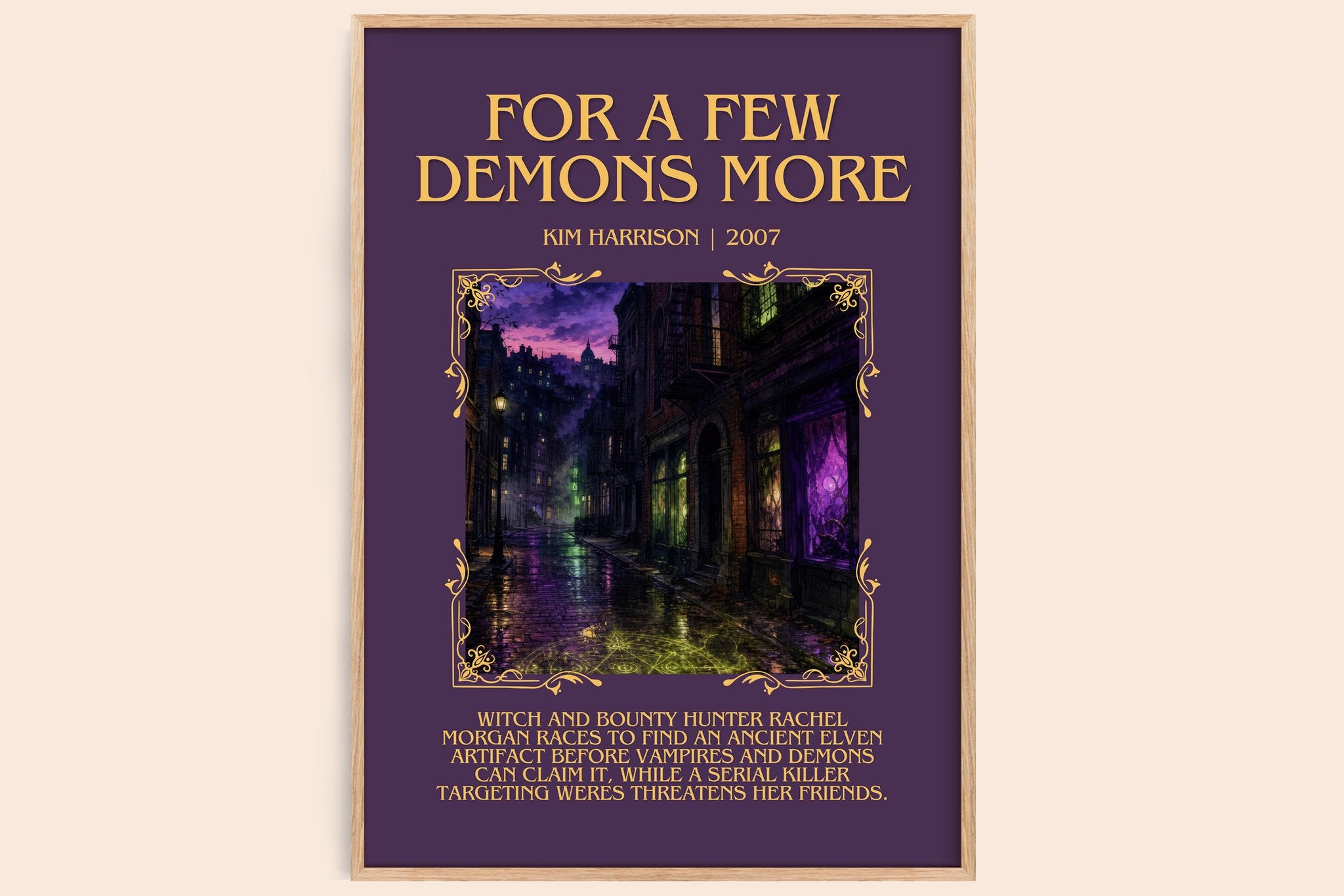 For a Few Demons More Minimalist Book Poster by Kim Harrison