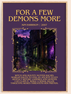 For a Few Demons More Minimalist Book Poster by Kim Harrison – image 1