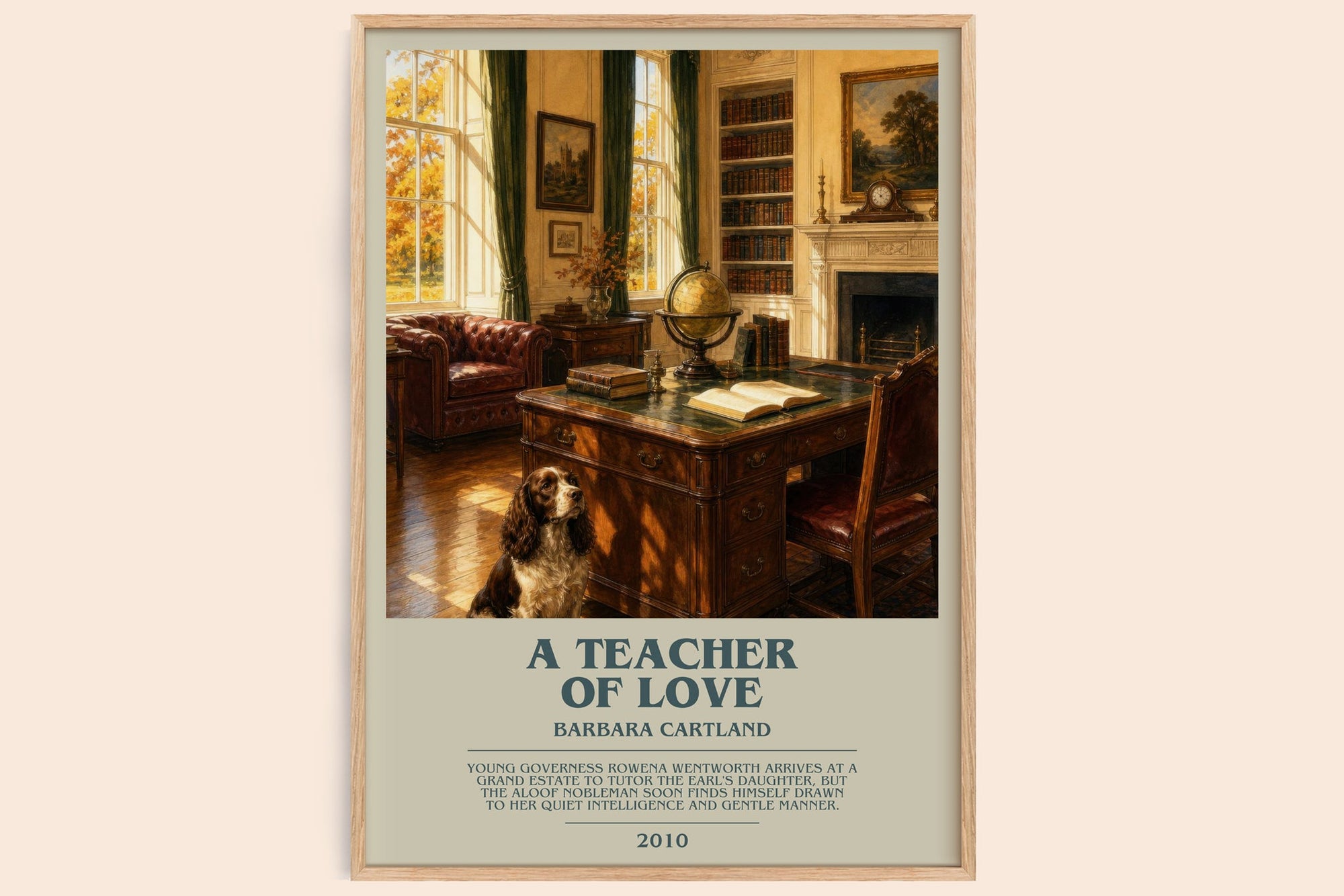 A Teacher Of Love bookish book poster by Barbara Cartland – framed literary art print