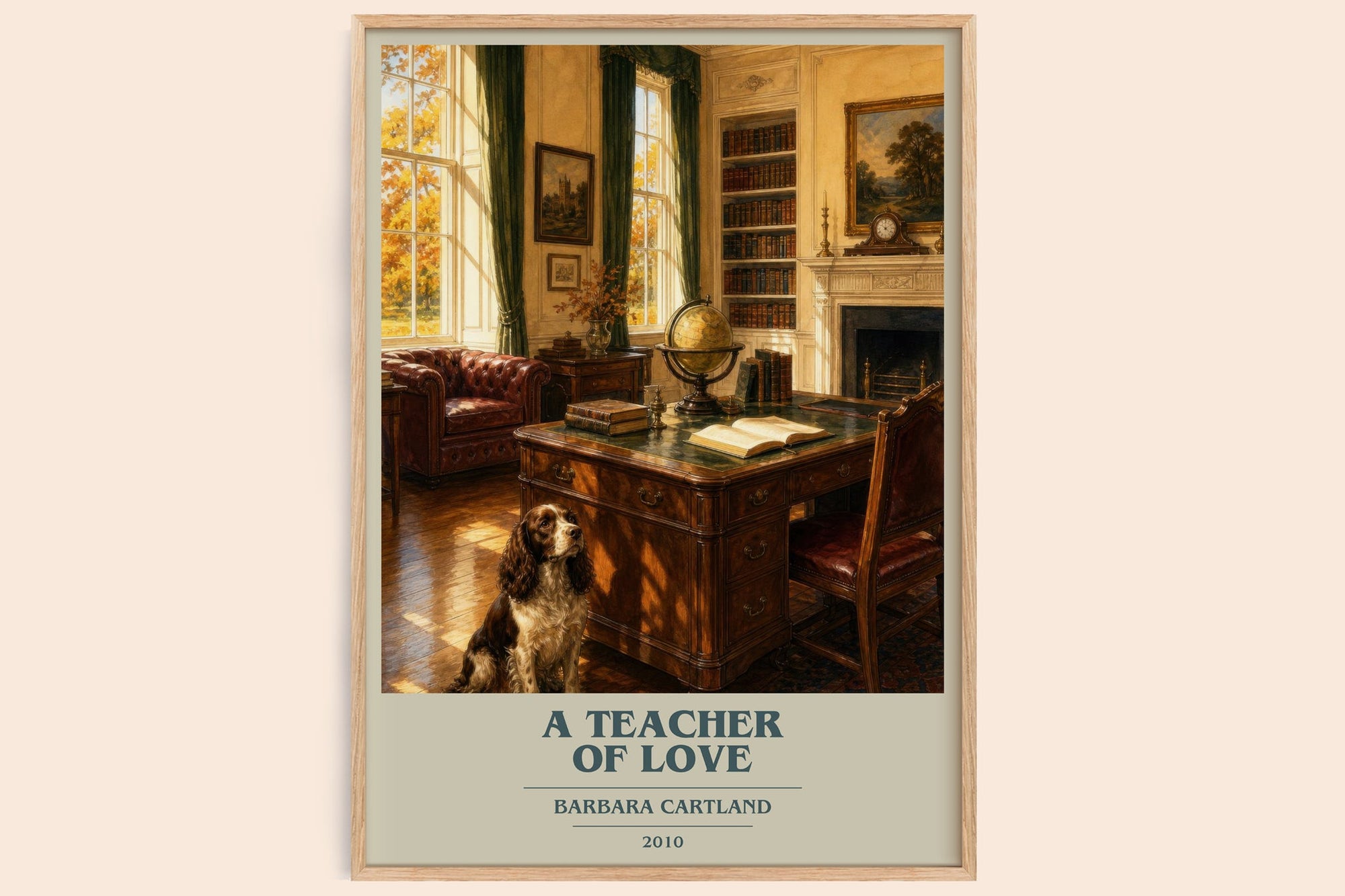 A Teacher Of Love book cover book poster by Barbara Cartland – framed literary art print