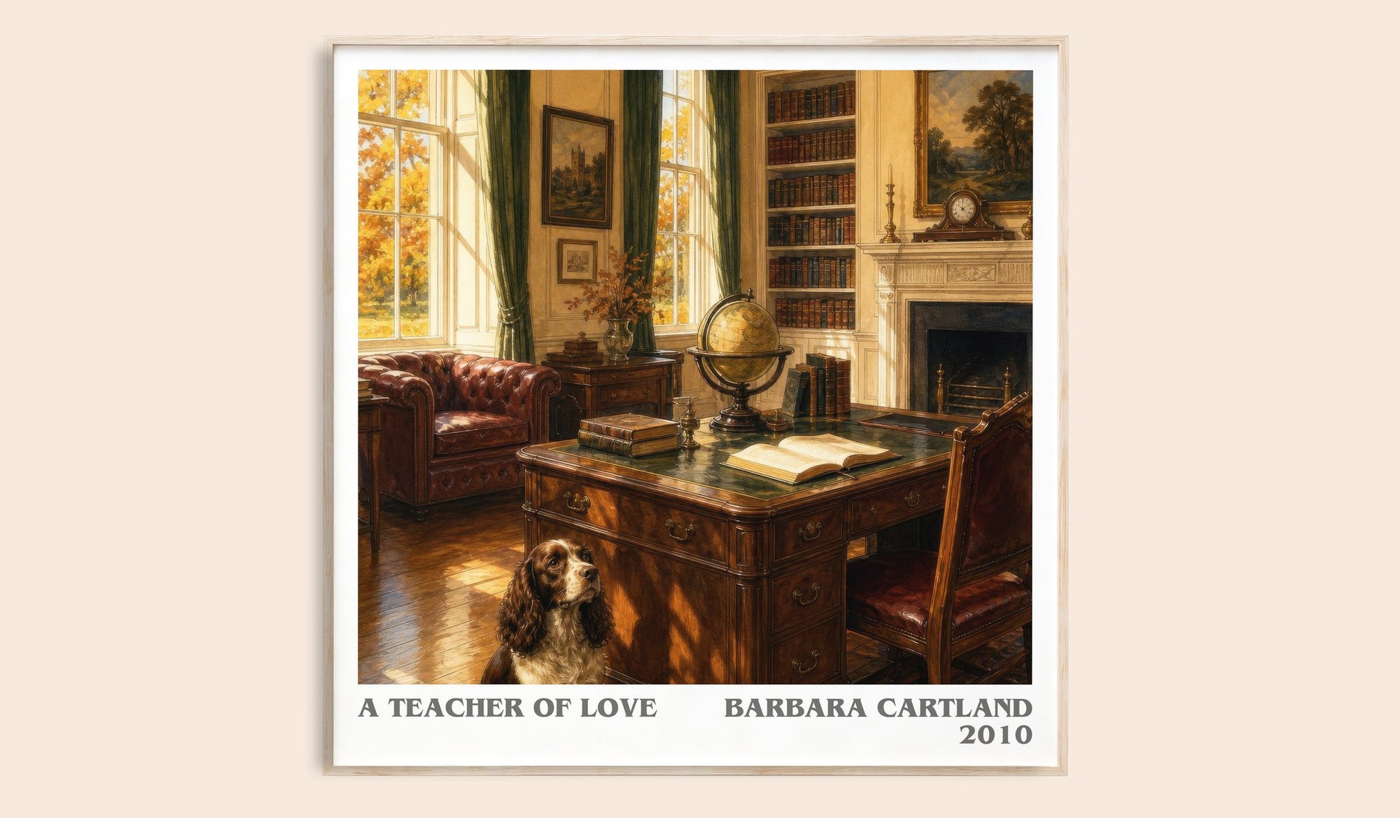 A Teacher Of Love literary book poster by Barbara Cartland – framed literary art print