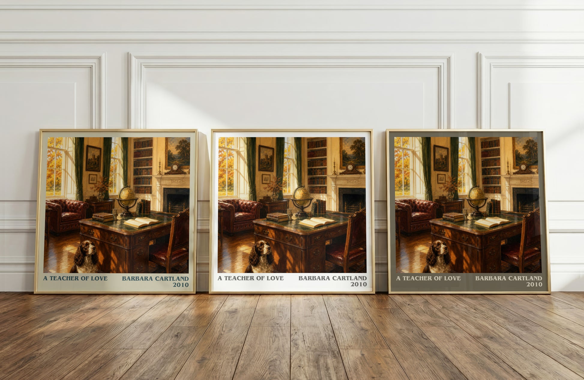 A Teacher Of Love literary art print colour and style options – Barbara Cartland book art