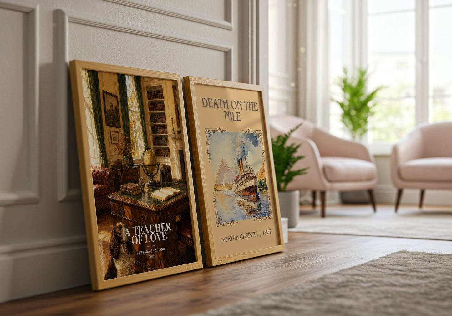 A Teacher Of Love watercolour print framed by window – literary home decor
