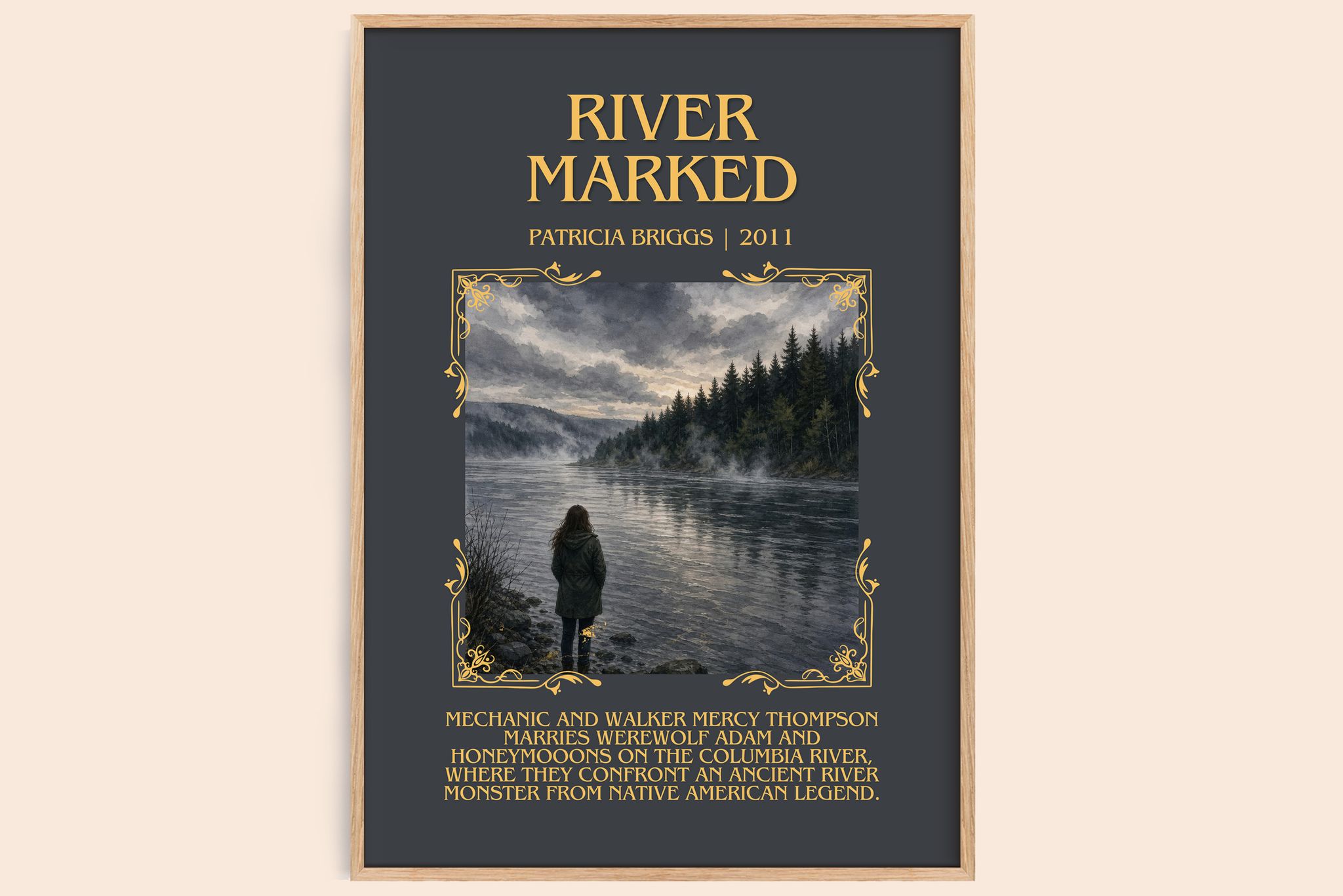 River Marked Minimalist Book Poster by Patricia Briggs