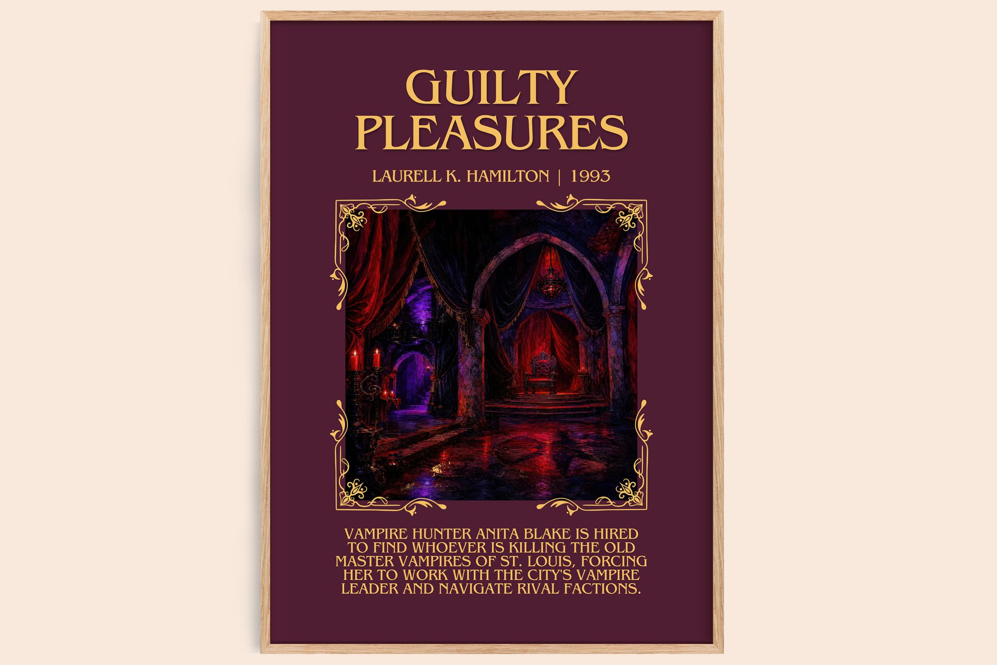 Guilty Pleasures Minimalist Book Poster by Laurell K. Hamilton