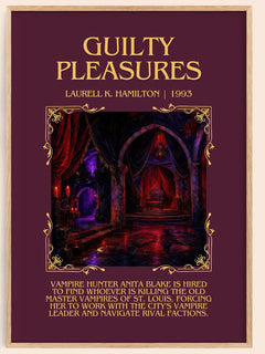 Guilty Pleasures Minimalist Book Poster by Laurell K. Hamilton – image 1