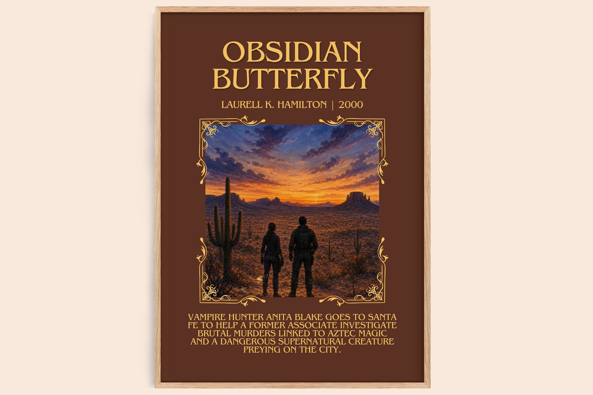 Obsidian Butterfly Minimalist Book Poster by Laurell K. Hamilton