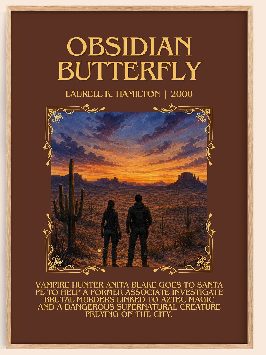 Obsidian Butterfly Minimalist Book Poster by Laurell K. Hamilton – book poster