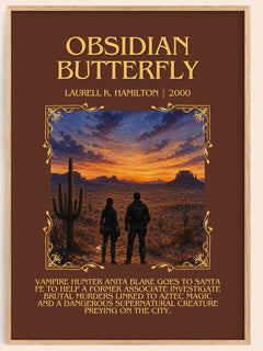 Obsidian Butterfly Minimalist Book Poster by Laurell K. Hamilton – image 1