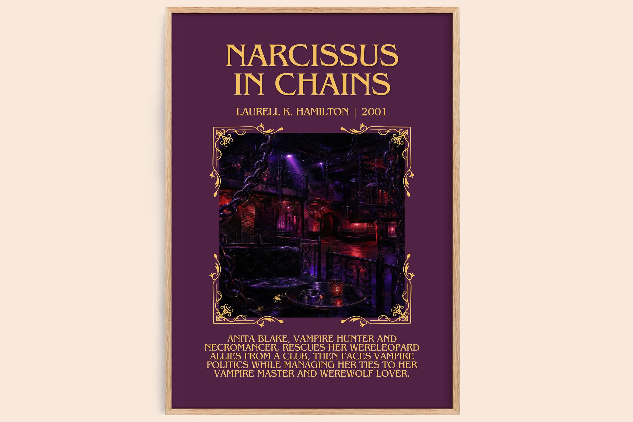 Narcissus in Chains Minimalist Book Poster by Laurell K. Hamilton