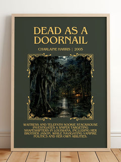 Dead as a Doornail Minimalist Book Poster by Charlaine Harris – image 2