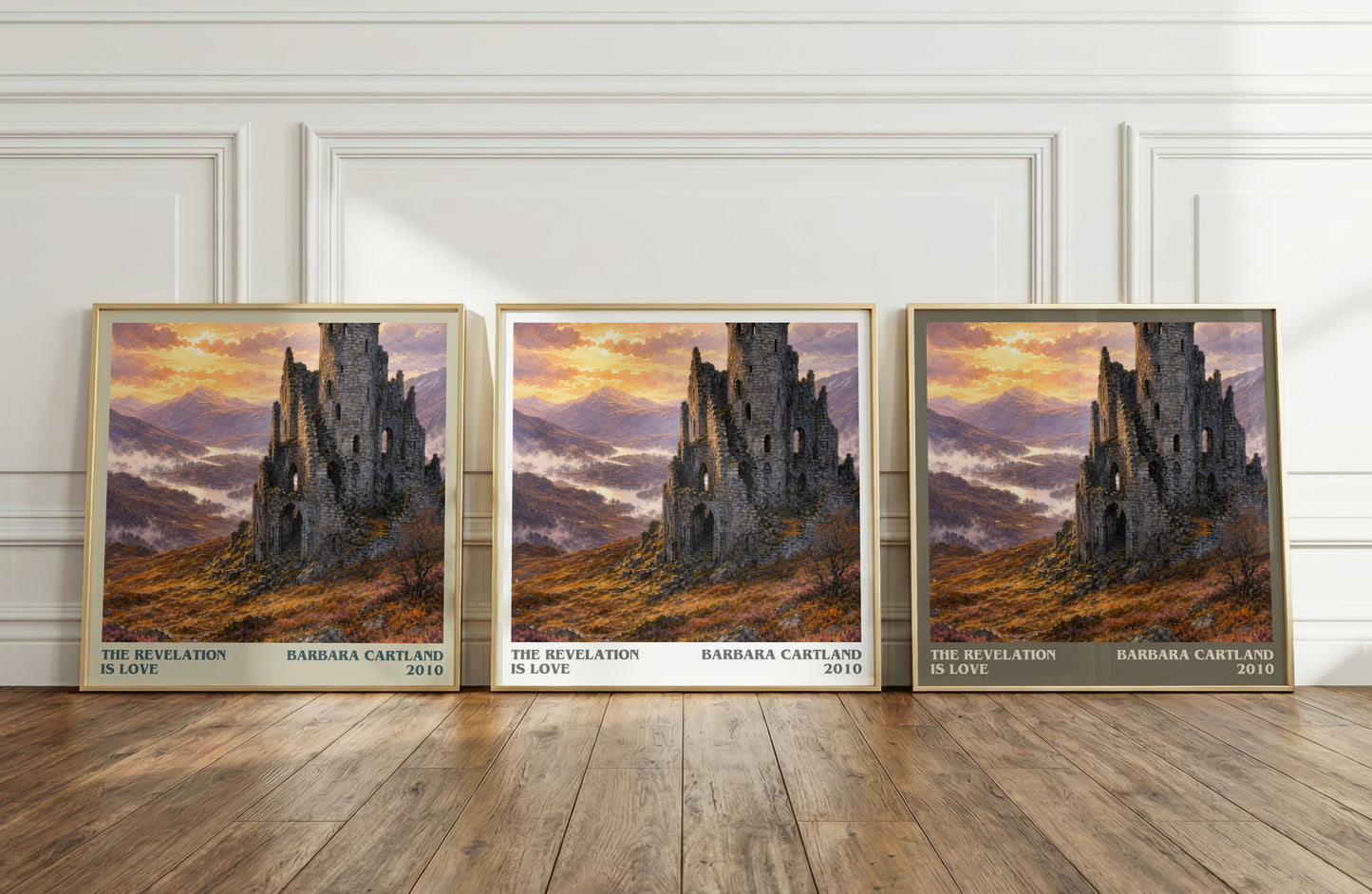 The Revelation Is Love literary art print colour and style options – Barbara Cartland book art