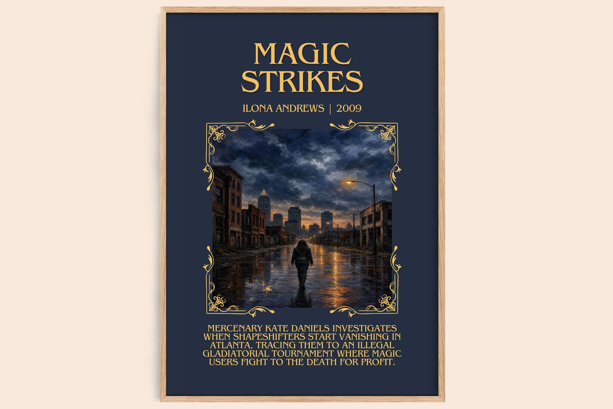 Magic Strikes Minimalist Book Poster by Ilona Andrews