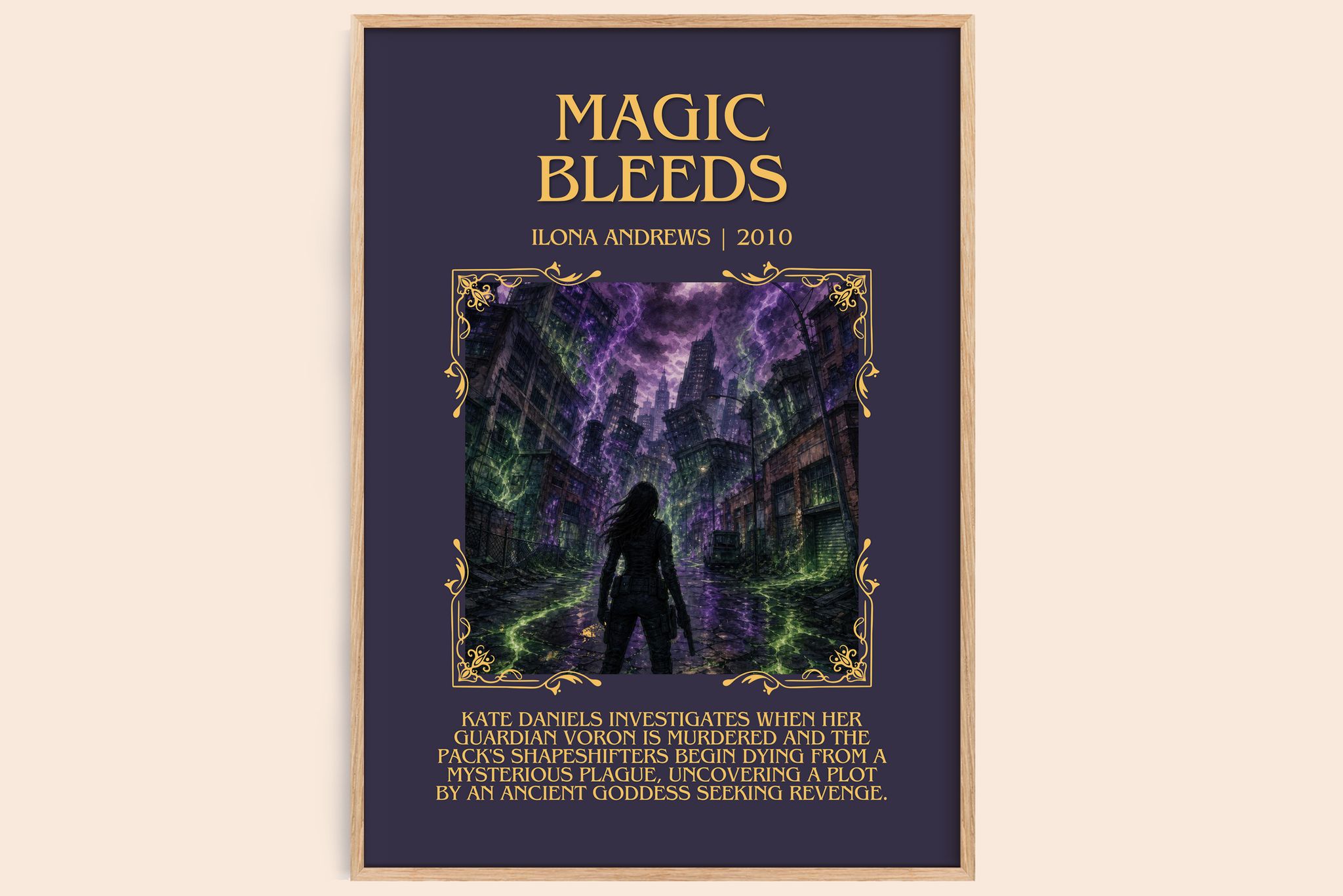 Magic Bleeds Minimalist Book Poster by Ilona Andrews