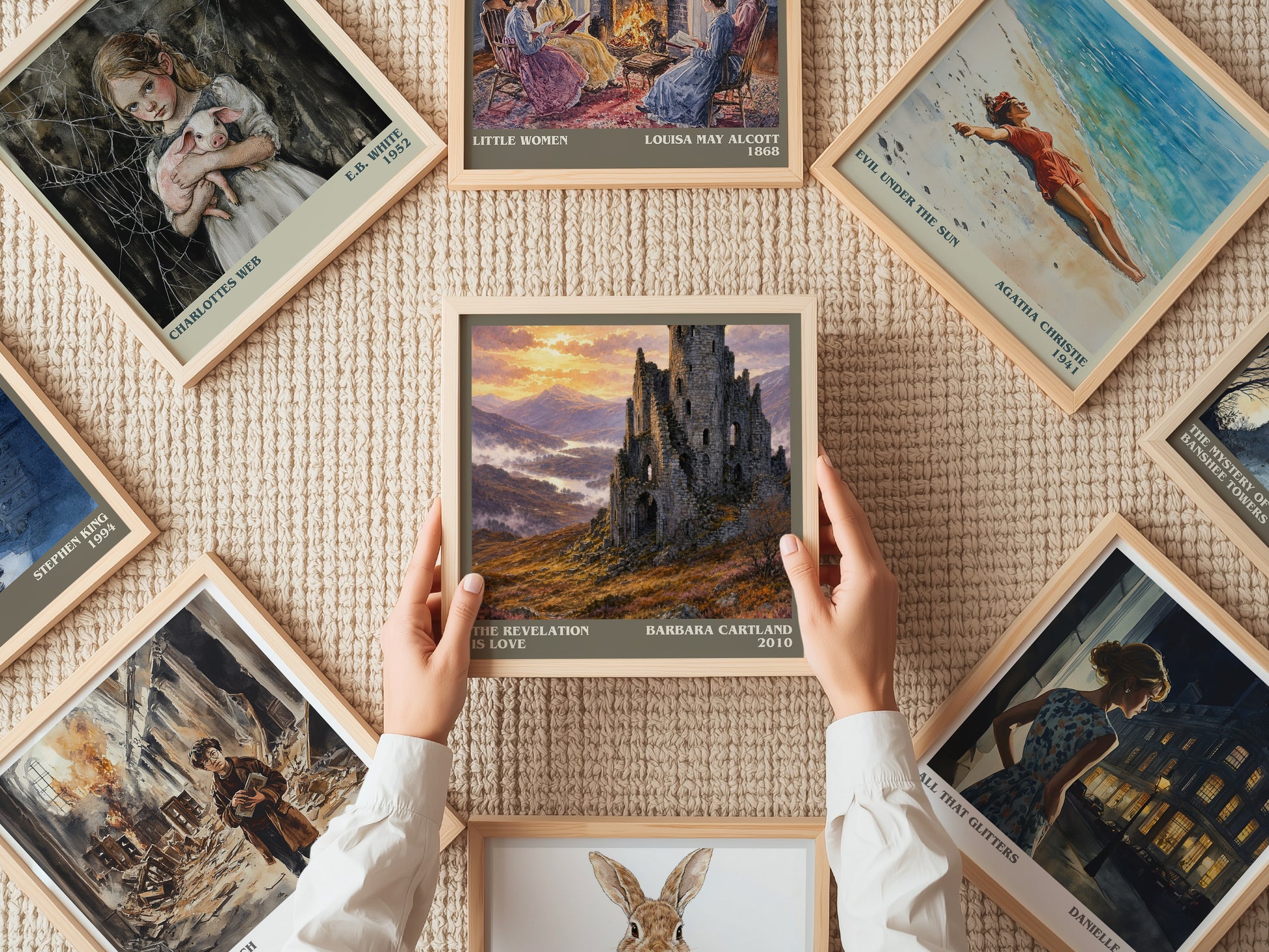 The Revelation Is Love literary book poster framed on wall – romance wall art