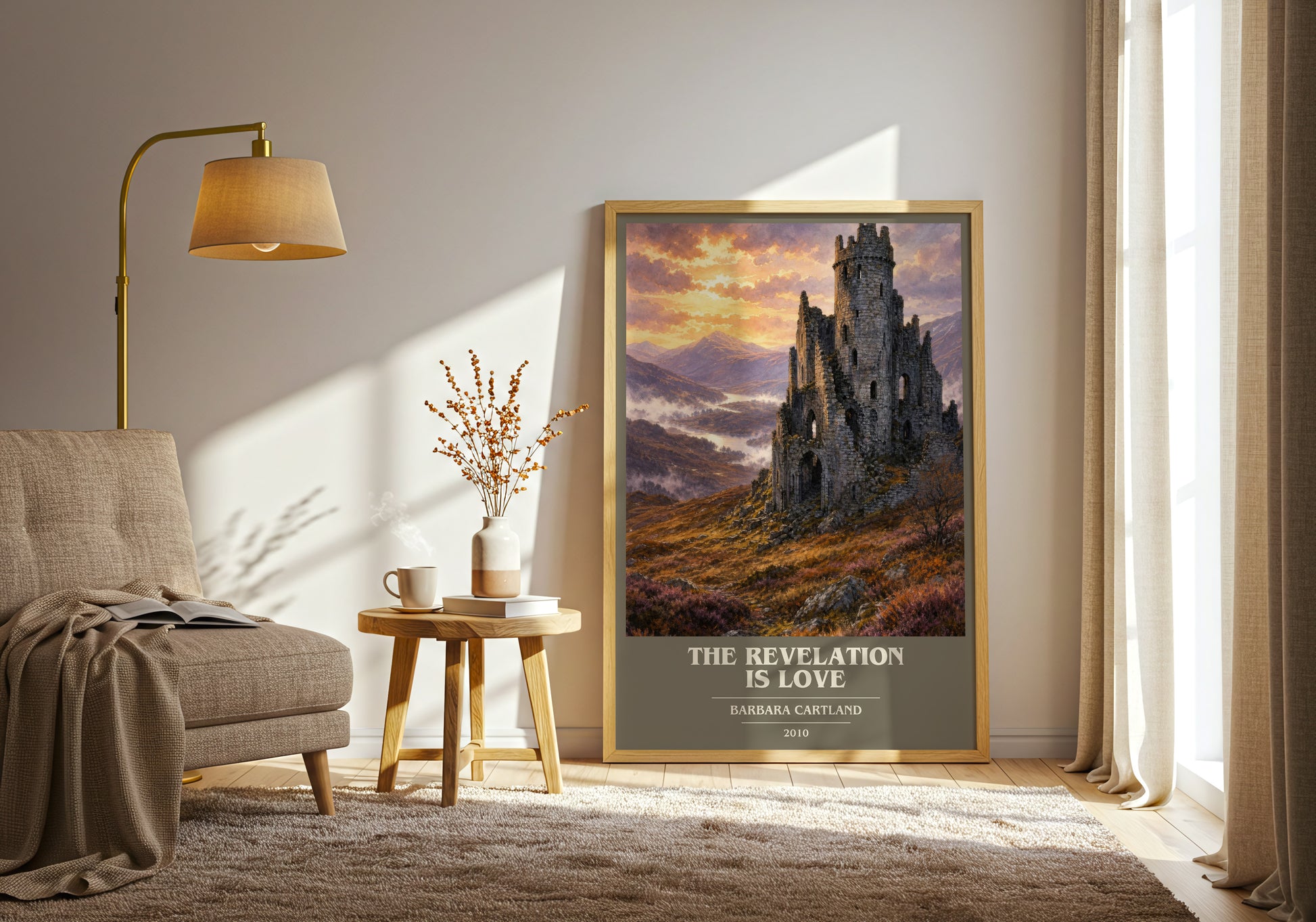 The Revelation Is Love book cover print on bookshelf – Barbara Cartland fan gift