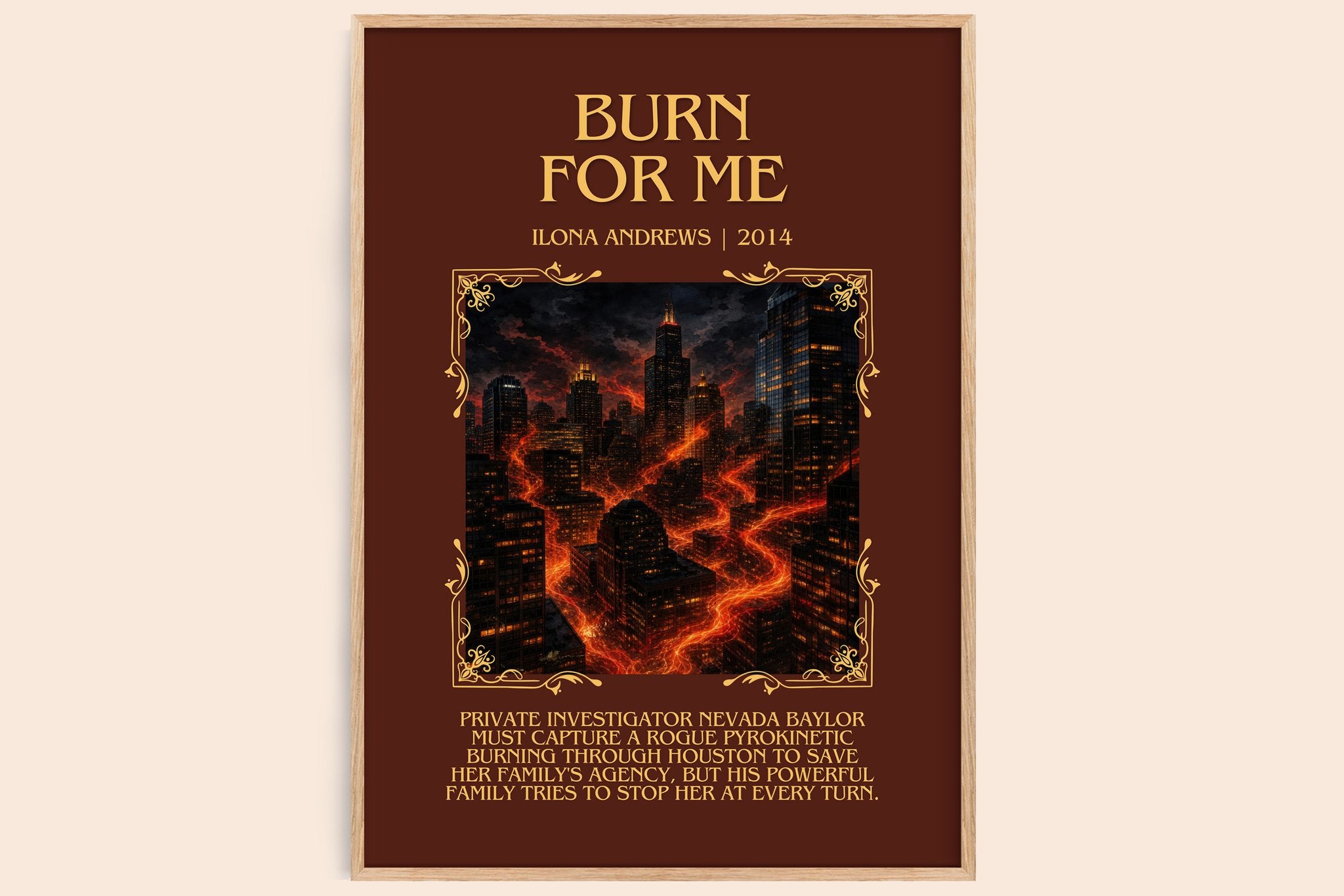 Burn for Me Minimalist Book Poster by Ilona Andrews