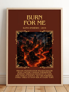 Burn for Me Minimalist Book Poster by Ilona Andrews – image 2