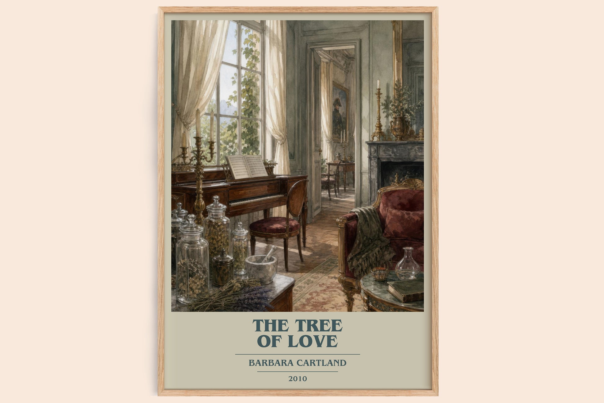 The Tree Of Love book cover book poster by Barbara Cartland – framed literary art print