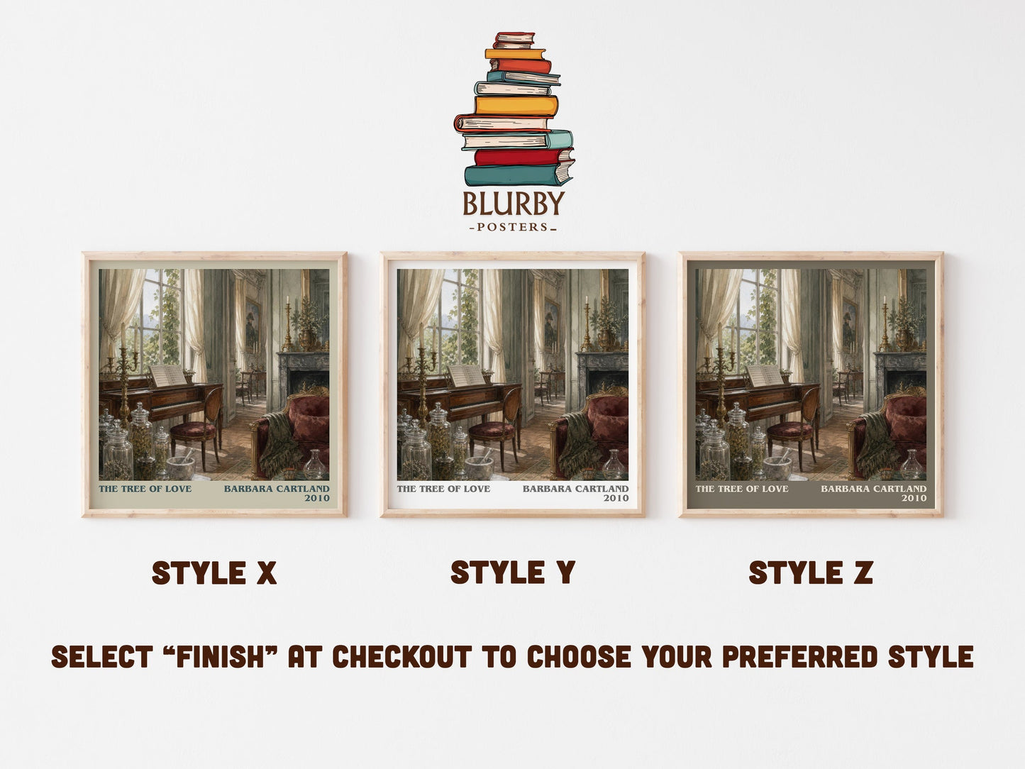 The Tree Of Love literary print in frame leaning in hallway – romance wall art