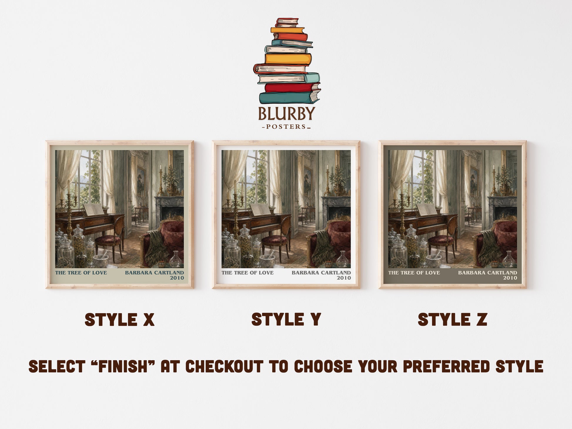 The Tree Of Love literary print in frame leaning in hallway – romance wall art