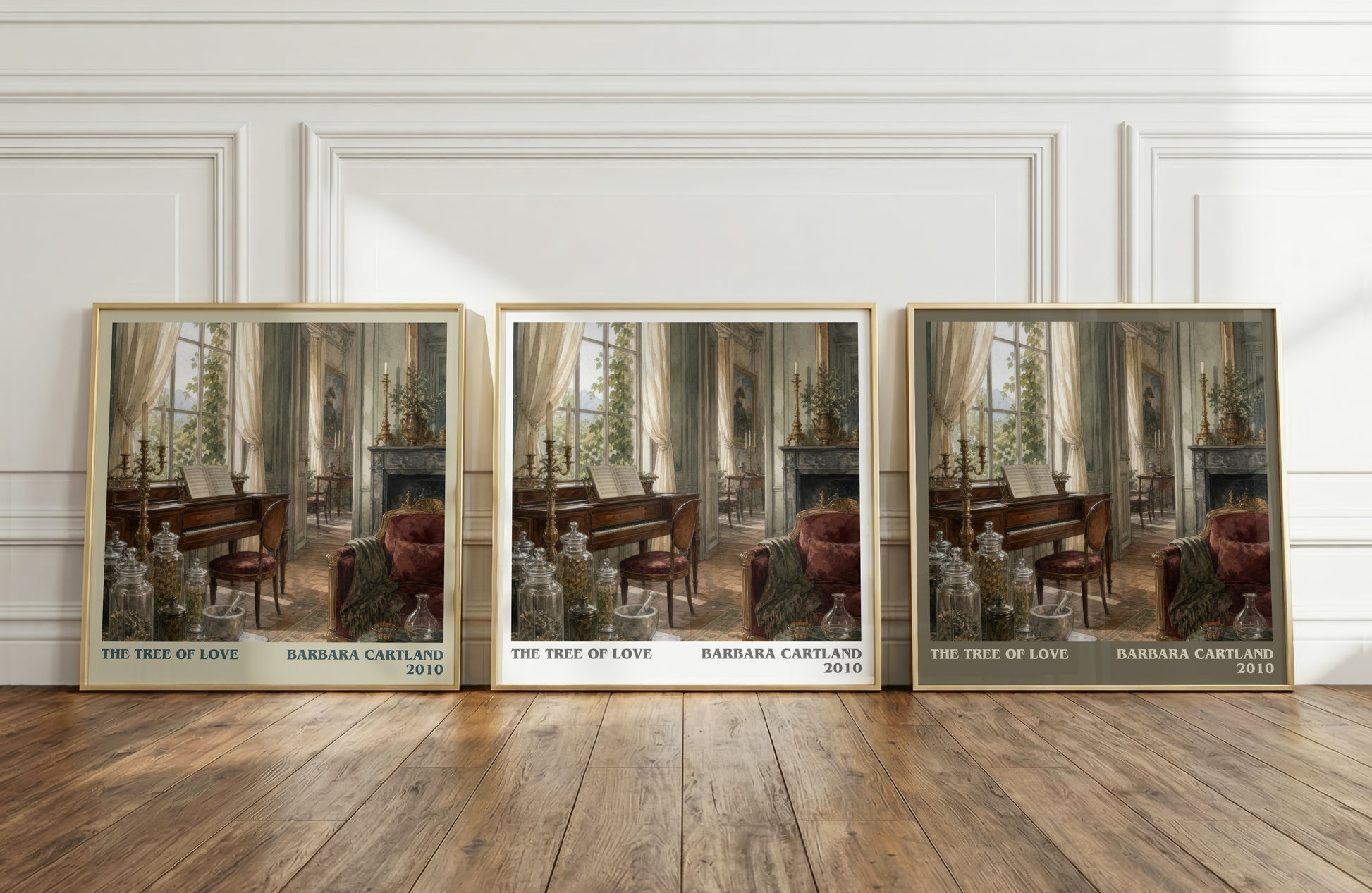 The Tree Of Love literary art print colour and style options – Barbara Cartland book art