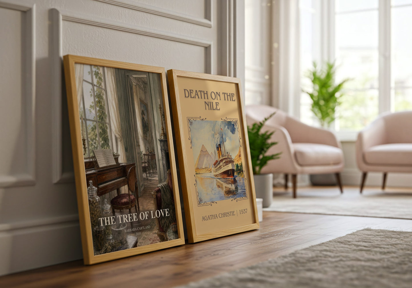 The Tree Of Love watercolour print framed by window – literary home decor