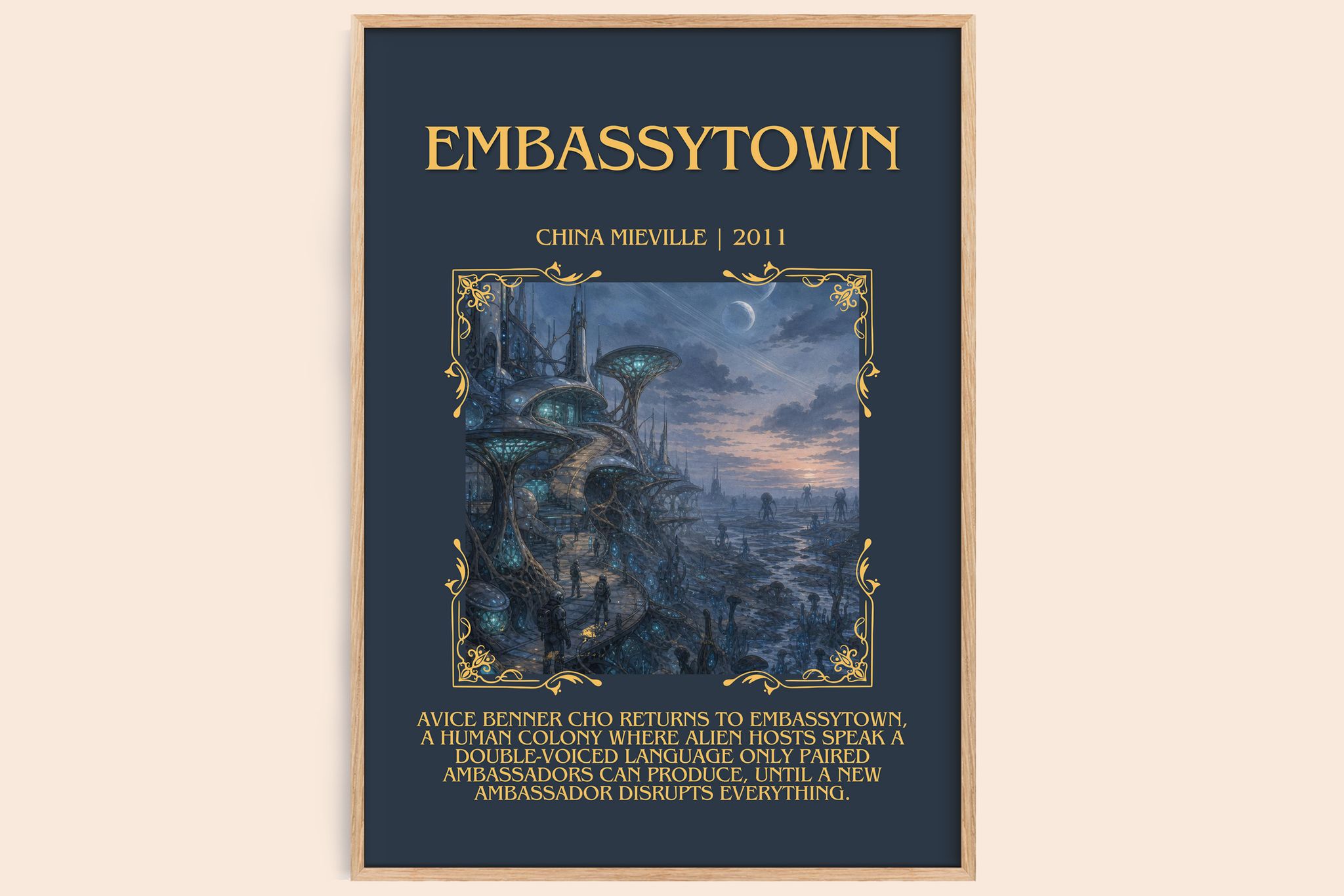 Embassytown Minimalist Book Poster by China Miéville
