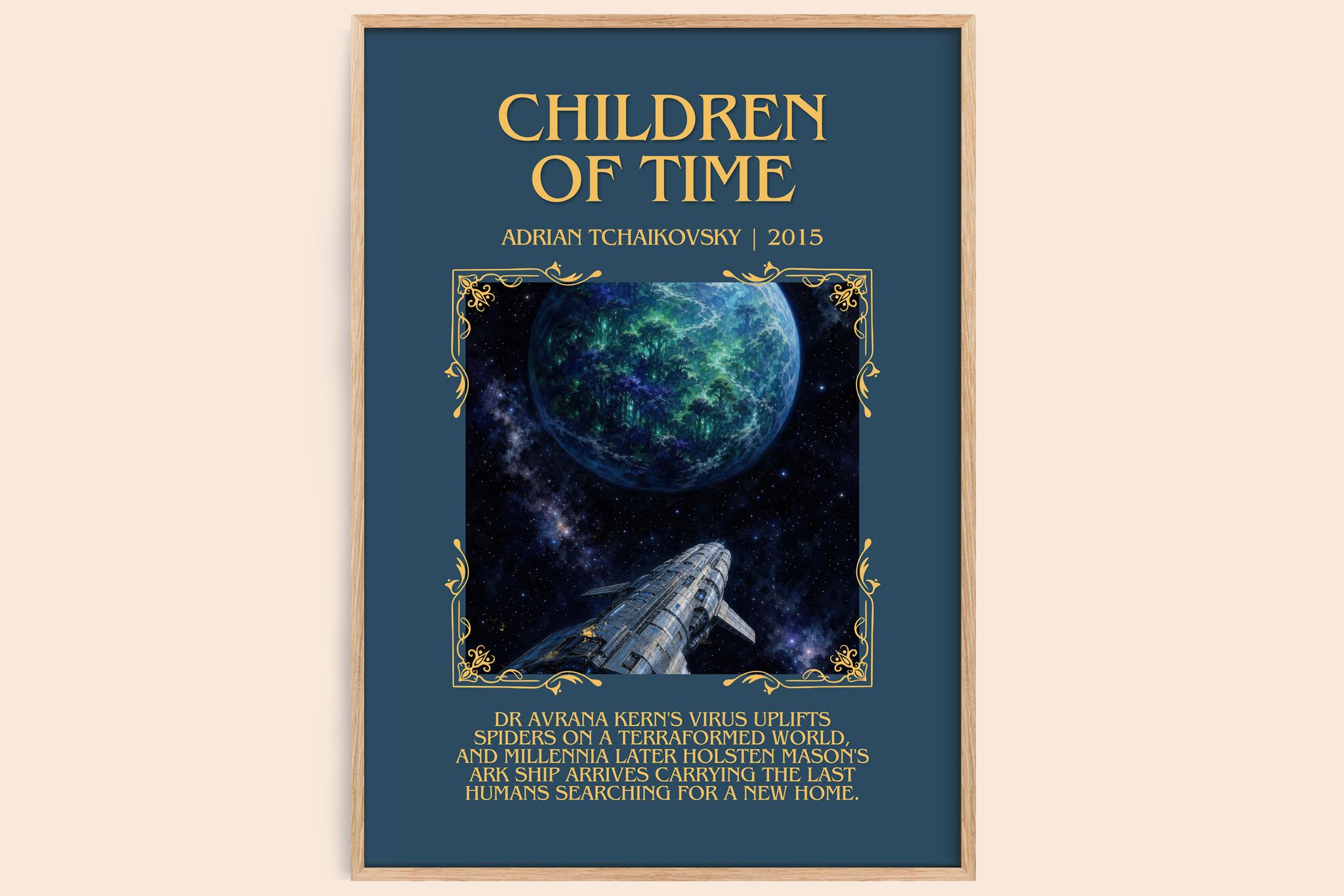 Children of Time Minimalist Book Poster by Adrian Tchaikovsky
