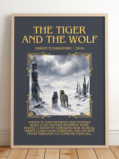 The Tiger and the Wolf Minimalist Book Poster by Adrian Tchaikovsky – image 2