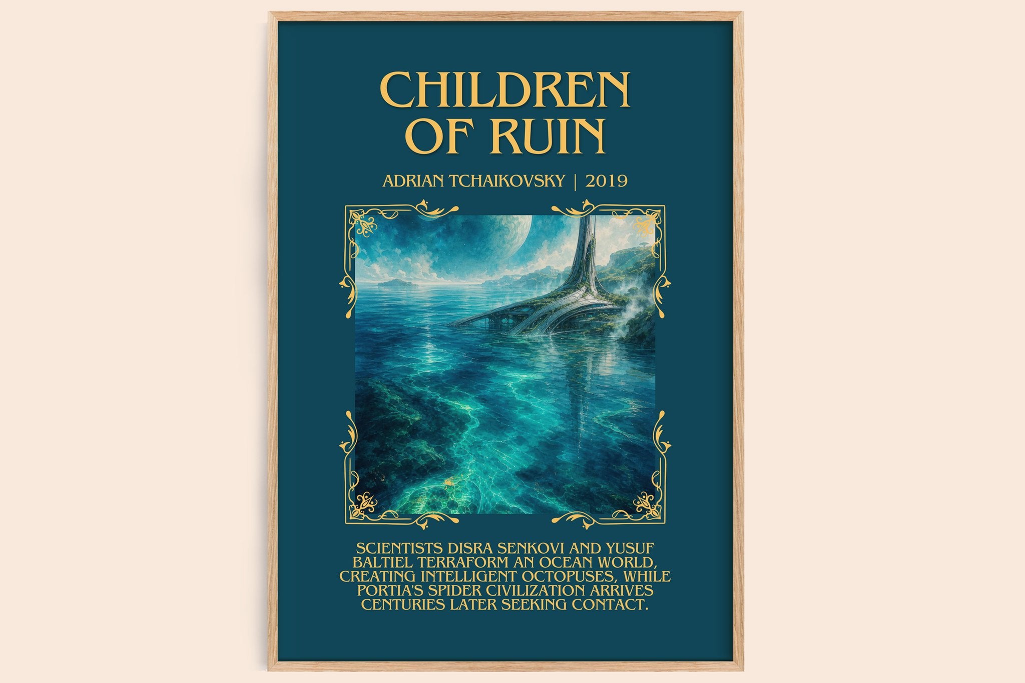 Children of Ruin Minimalist Book Poster by Adrian Tchaikovsky