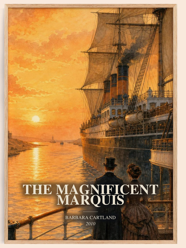 Magnificent Marquis Book Watercolour Illustration by Barbara Cartland